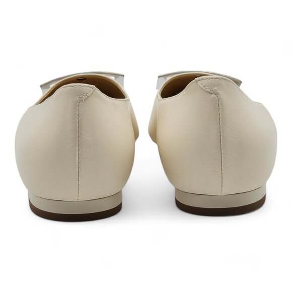 Roger Vivier Gommettine Ball Leather Ballet Flats in Beige IT 40 US 10 $750 - Picture 5 of 7